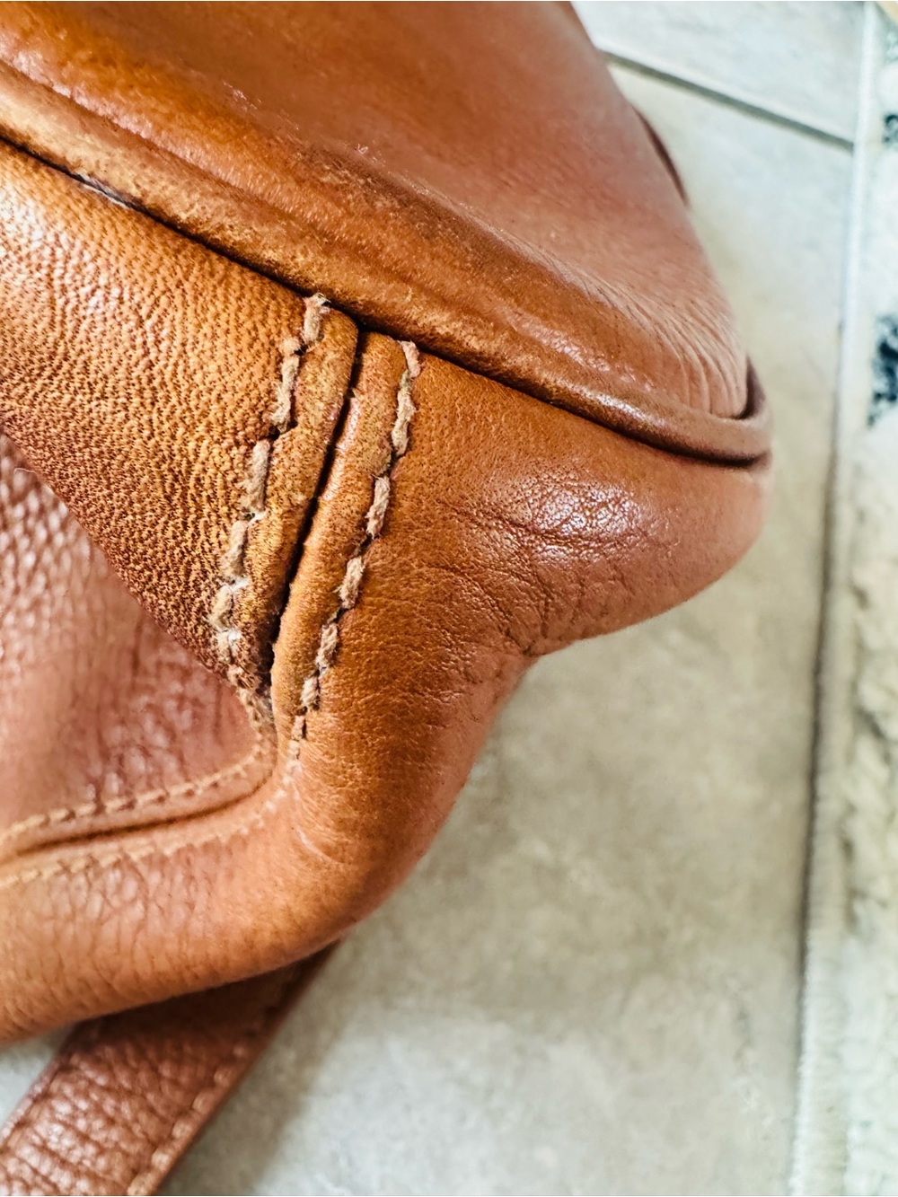 Vintage Coach Sonoma Bucket Bag Brown Pebbled Leather Crossbody USA Made 4905 - Picture 7 of 13